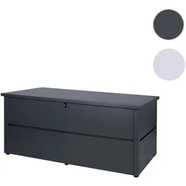 MCW Gartentruhe MCW-J56, Aufbewahrungsbox Auflagenbox Truhe, Wasserdicht Metall Edelstahl 69x165x85cm 692l ~ anthrazit