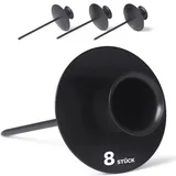 Novaliv 8X Kerzenpick Stabkerzen SCHWARZ Kerzenhalter für Adventskranz Kerzenpin Weihnachtskranz