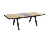dasmöbelwerk Gartentisch Ausziehtisch 200 x 100 x 75 cm Grau