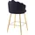 SalesFever Barhocker Muscheldesign 52 x 100 cm Schwarz/Gold