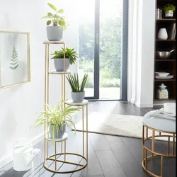 Kadima Design Blumenständer aus echtem Marmor, Eleganter Pflanzenständer für Wohnzimmer und Dekoration. 37x37x108 cm