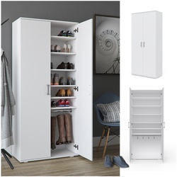 VICCO Schuhschrank TORGE Weiß - Wandschrank Stiefelschrank Schuhe Schuhregal