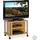 Relaxdays TV Tisch mit Rollen, 2 Fächer, Fernseher Ablage, Fahrbarer Fernsehtisch, HxBxT: 45 x 60 x 40 cm, Holzoptik