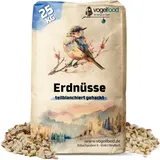 Erdnüsse teilblanchiert gehackt 25 kg geviertelt Vogelfutter Igelfutter