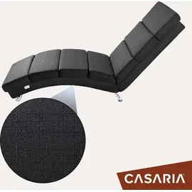 CASARIA Relaxliege London Webstoff 186 x 89 x 55 cm Anthrazit mit Liegeposition