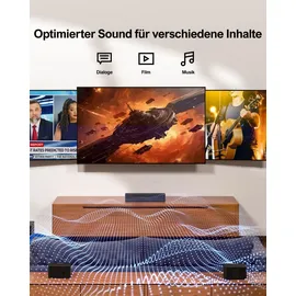 ultimea 5.1 Surround Soundbar, 3D Sound System, Soundbar für TV Geräte, mit Subwoofer und Rear-Lautsprechern, Surround, Bass Einstellbare Heimkino - Schwarz