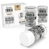 BARBER TOOLS Deosticks, 60 g, Alaunstein, 100% natürlich, ohne Parabene und Aluminiumhydrochlorid, wirksam gegen Schnittverletzungen der Rasur, 3 Stück