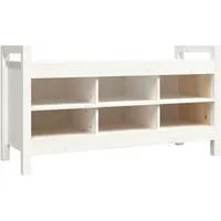 VidaXL Flurbank Weiß 110x40x60 cm Massivholz Kiefer
