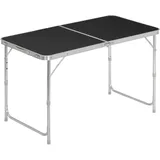 Woltu Campingtisch Klapptisch Pickniktisch höhenverstellbar Aluminium mdf Schwarz