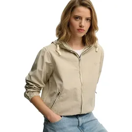 Superdry Hooded Washed Twill Jacke Damen Beige S