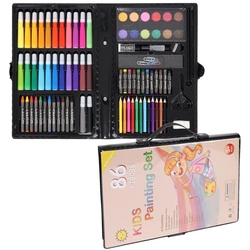 IsoTrade 86 teiliges Malset inkl Koffer XXL Künstler Zeichenset für Kinder 3+...
