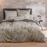 ESTELLA Mako Satin Bettwäsche Set - Bettgarnitur 100% feinste Baumwolle - Trocknerfest - Garantie Reißverschluss - 135x200 cm + 80x80 cm + 40x80 cm - Design: Raphael Silber