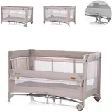 Chipolino Reisebett Glory 2 Ebenen Matratze Räder zusammenklappbar Tragetasche beige