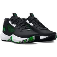 Under Armour Lockdown 6 Basketballschuhe Kinder 006 - black/white/green screen 37.5