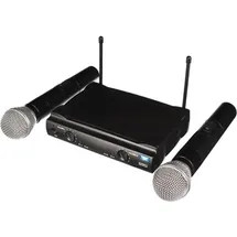 HQ Power Uhf-funkmikrofon-set 2 Kanäle,