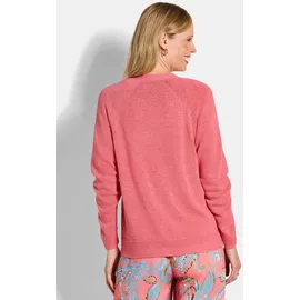 GOLDNER Strickjacke mit Strickbandblende Rot 20