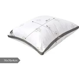 sei design heimtextilien inh. i. richter Large 3D SWAN-SET | 2 3D-Kopfkissen 80x80 - Weiß