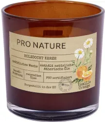 Müller Kerzen Duftglas PRO NATURE, (Ø x H): 100 x 100 mm  899100202o , 1 Packung = 6 Stück, Kamille & Orange