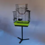 XXL Cabrio Vogelkäfig Vogelbauer Wellensittich Finken Kanarien Käfig Qualität - grün
