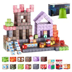 VEVOR Magnetische Bausteine150 Stk. Dark Castle Set STEM Montessori Spielzeug