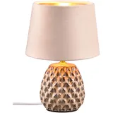 Trio Leuchten Tischleuchte Ariana E14, beige, Keramik