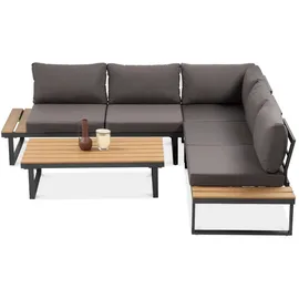 beautysofa MADISON Loungeset dunkelgrau