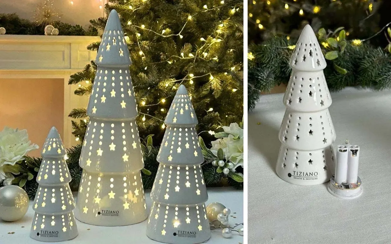 Dekobaum Calante 24,5cm LED cremeweiß