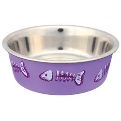 TRIXIE Metallschale mit Motiv, rutschfest 0,3 l / 12 cm