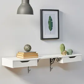 Relaxdays Regalwinkel antik, 2er Set Gr. M, Regalträger Gusseisen, Barocke Ornamente, Winkel für Regale, Vintage, Bronze