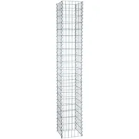Estexo Gabionen-Säule eckig Steinkorb 4-Eck Säulengabione 50/100/150/200 cm Höhe