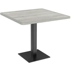 Gastro Outdoor Terrassentisch Borkum | 80x80 cm | Resalit Eiche Hell