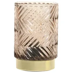 Chic Antique Lampe LED mit Muster, mokka
