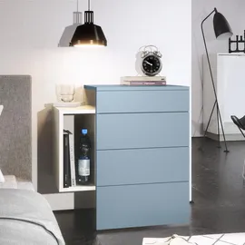 Vladon Nachtschrank Queens 60 x 63 x 36 cm Blau/Petrol