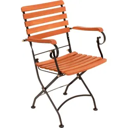 2er Set Klapparmstuhl Holzstuhl Gartenstuhl Eukalyptus