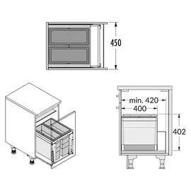 HAILO Triple XL 36 l Dunkelgrau