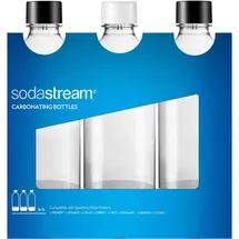 Sodastream PET-Flasche 3 x 1 l schwarz/weiß