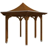 SKANHOLZ Skan Holz Pavillon Versailles Leimholz lasiert in Nussbaum