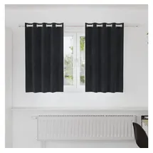 vidaXL Verdunkelungsvorhänge 2 pcs Schwarz 140 x 140 cm Samt