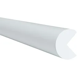 PROREGAL Prallschutz aus Polyurethanschaum | Kantenschutz Kreisförmig, Selbstklebend | HxBxT 4x100x4cm | Weiß