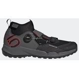 adidas 5.10 Trailcross Pro Clip-In Fahrradschuh, Farbe:Grey Five/Core Black/Red, Größe:43 1/3
