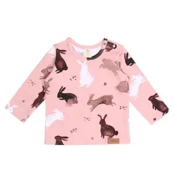 Walkiddy Shirt Happy Rabbits altrosa, 74