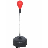 120cm-160cm Schwarzer Boxball Standboxsack Punchingball Für Erwachsene Mit Basis Boxtraining Standboxsack Boxbirne Verstellbar Boxende Stand Freistehender Boxball FüR Verstellbarer (Rot)