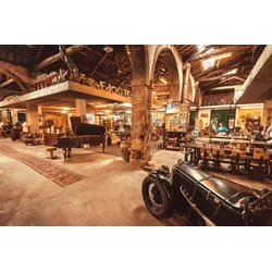 Fototapete PAPERMOON "Restaurant", bunt, B:3,00m L:2,23m, Vlies, Tapeten