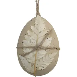 Chic Antique Osterei mit getrockneten Blumen, H7 x Ø4,5 cm, honig