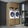 roomartstore.de Roomart Waschmaschinen-Doppelschrank 230 x 134 x 67 cm Braun