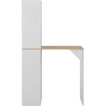 vidaXL Bartisch mit Schrank 115 x 59 x 200 cm Weiß