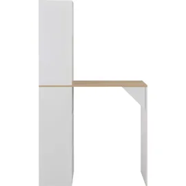 vidaXL Bartisch mit Schrank 115 x 59 x 200 cm Weiß