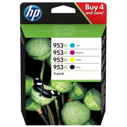 HP 953XL / 3HZ52AE Tinten Sparset schwarz, cyan, magenta, gelb (4 Stück)