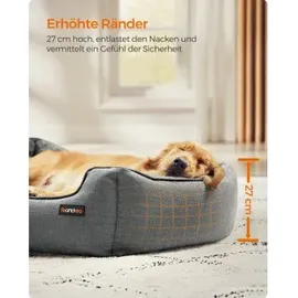 Songmics Hundekorb 100 x 75 x 25 cm grau