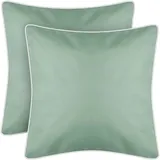 BestLivings Outdoor Kissen mit Paspel - Mintgrün - 2 Stück - 2er Pack )